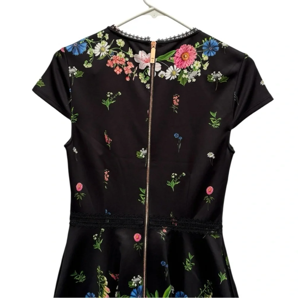 Ted Baker Daissie Florence Trim Skater Dress Size 1 US 4 - Picture 6 of 9